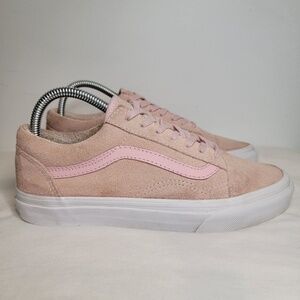 Vans Old Skool SK8 Low Chalk Pink Suede Lace Up Womens 7.5 Mens 6 Shoes